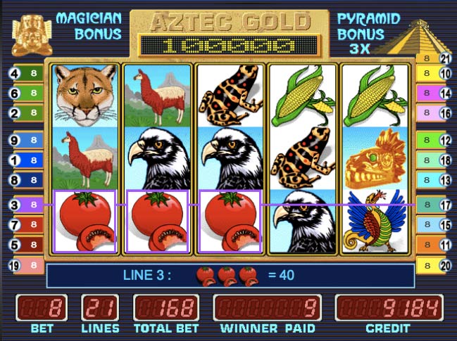 Игровой автомат Пирамиды Aztec Gold, Золото Ацтеков играть.